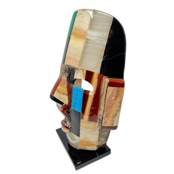 Unique Artistic Face Statue Vintage Art Colourful Statue - Picture 3 of 6